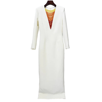 simple elegant cream dress