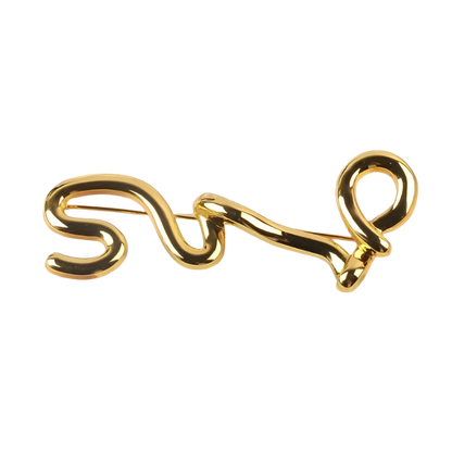 Modern gold Brooch