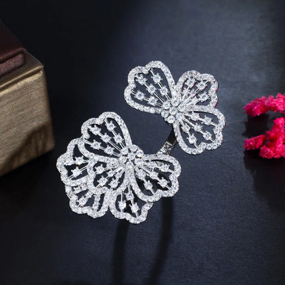 Zircon Flower Ring