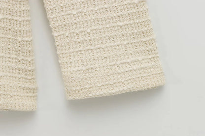 2 Piece Set Beige Texture