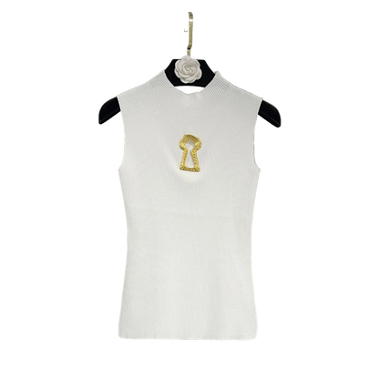 chic tank top with gold detail