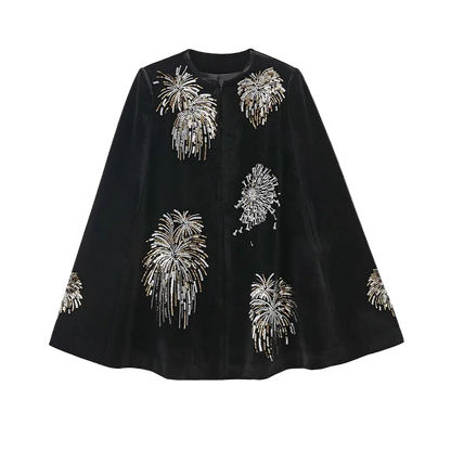 Embroidery velvet Cape