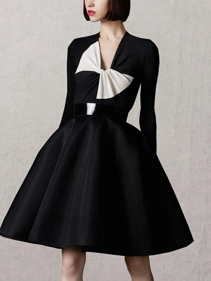 High waist A line dress
