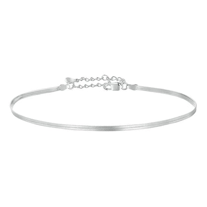 Silver Snake Chain Anklet Bracelet